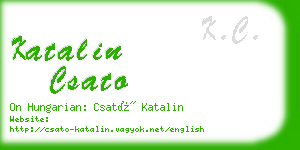 katalin csato business card